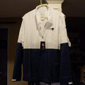 Nike NFL On Field New England Patriots Half Zip Shirt Jacket long sleeve XLarge